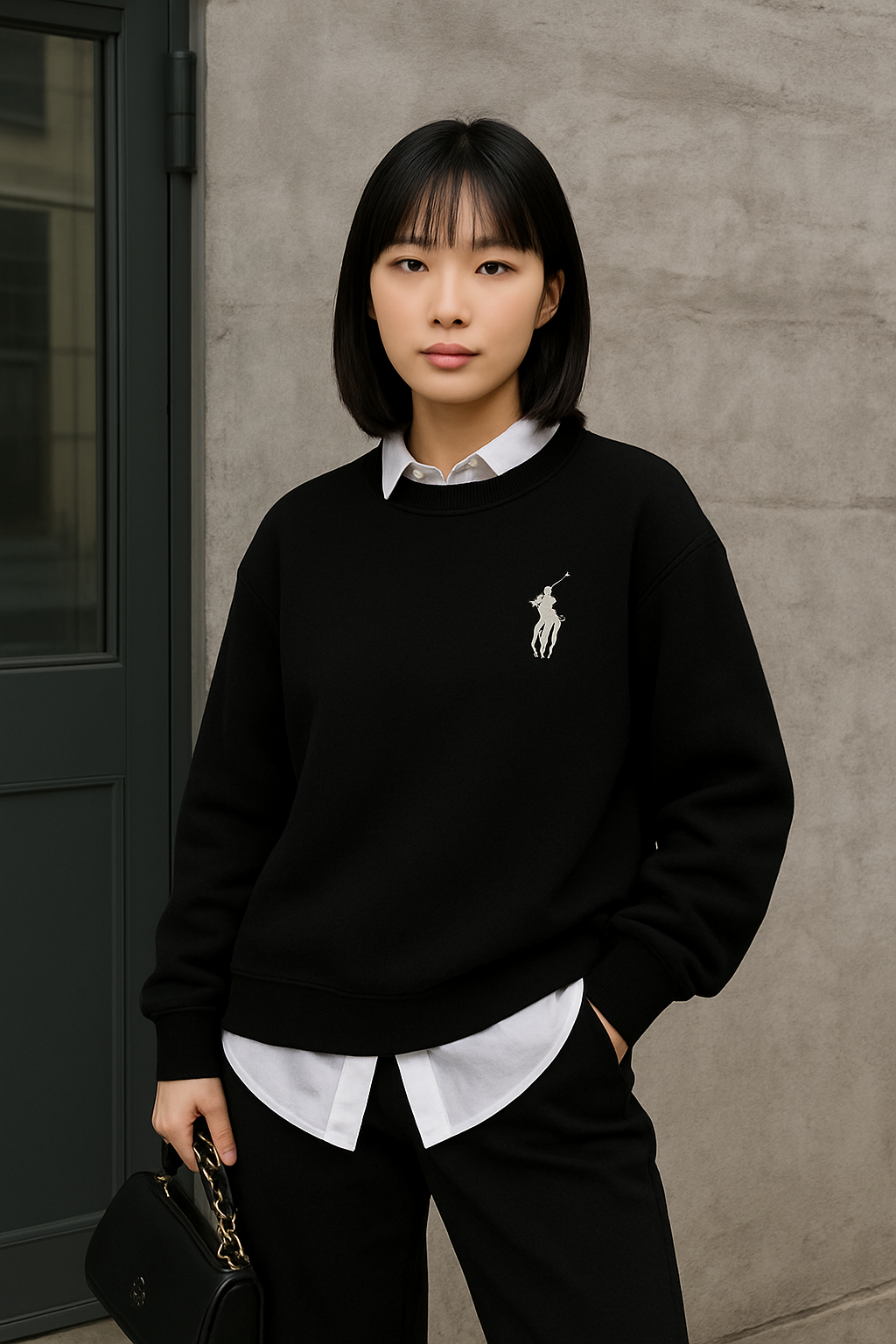 Beige & Black Fleece - Lined Premium Hoodie | Soft Winter Sweatshirt