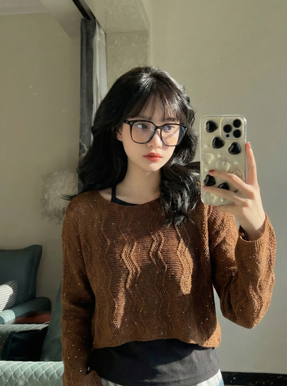 Women’s Premium Sparkle Knit Imported Top